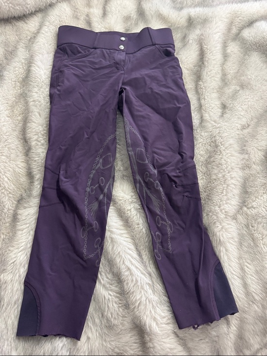 PS of Sweden Pants - PS of Sweden Purple Equestrian Grip Breeches 24